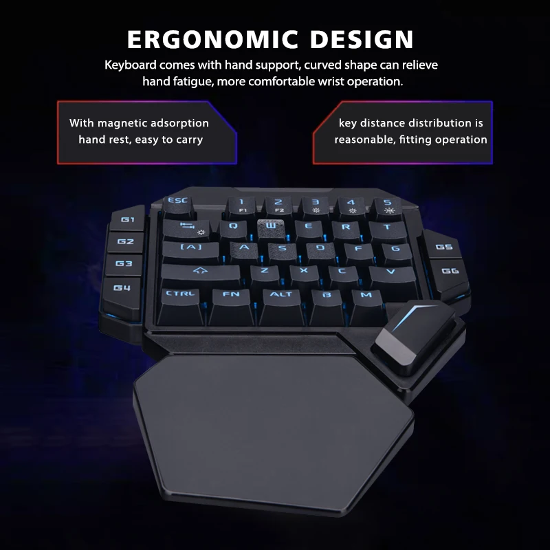 Лидер продаж на Amazon проводная мини-клавиатура с подсветкой для телефона и