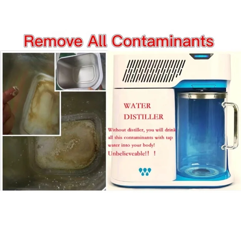 2022 Home Water Distiller Wholesale Price Glass Jug Stainless Steel Distilled Water Making Machine