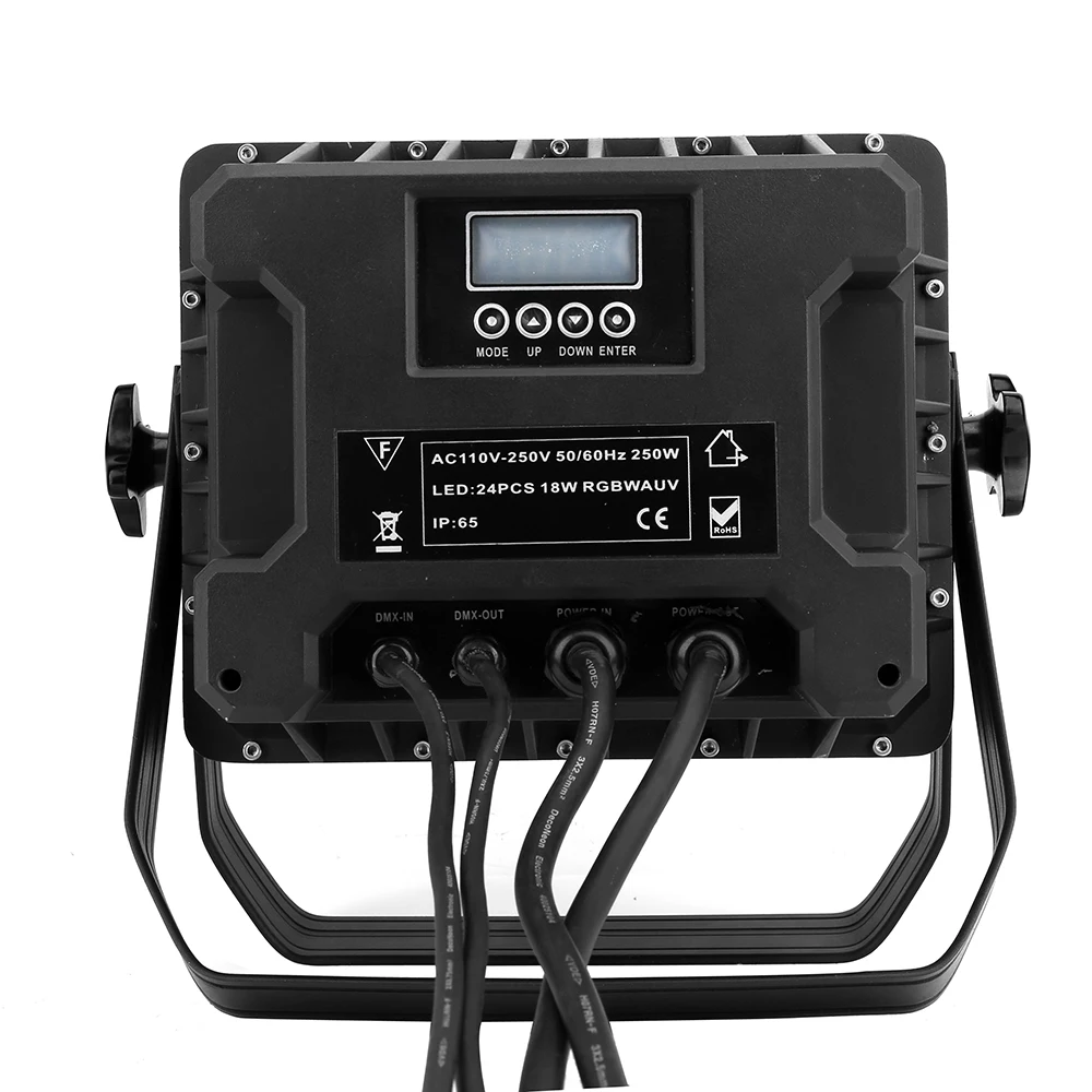 IP65 outdoor LED square par light  Rugged 24pcs 10W RGBWA-UV  LED wash for events