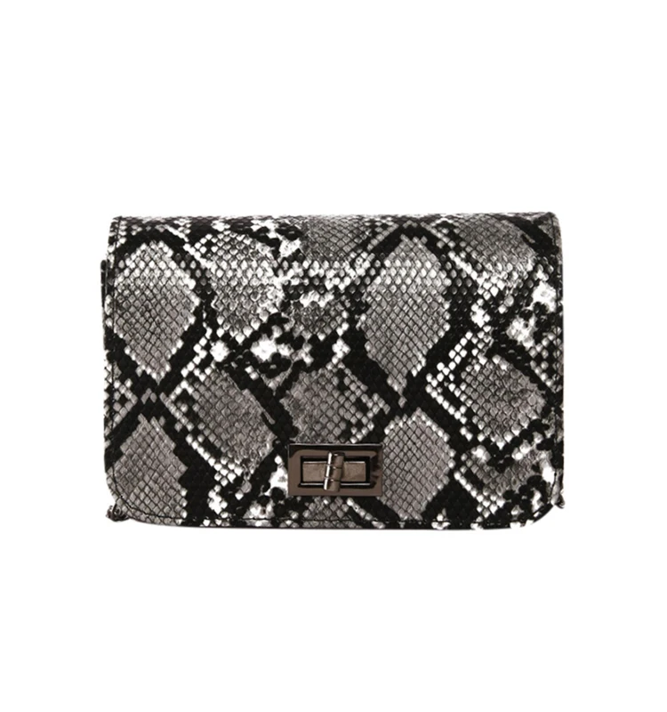 
Classic Serpentine PU leather Handbag Crossbody bag with lock design shoulder Messenger bag 