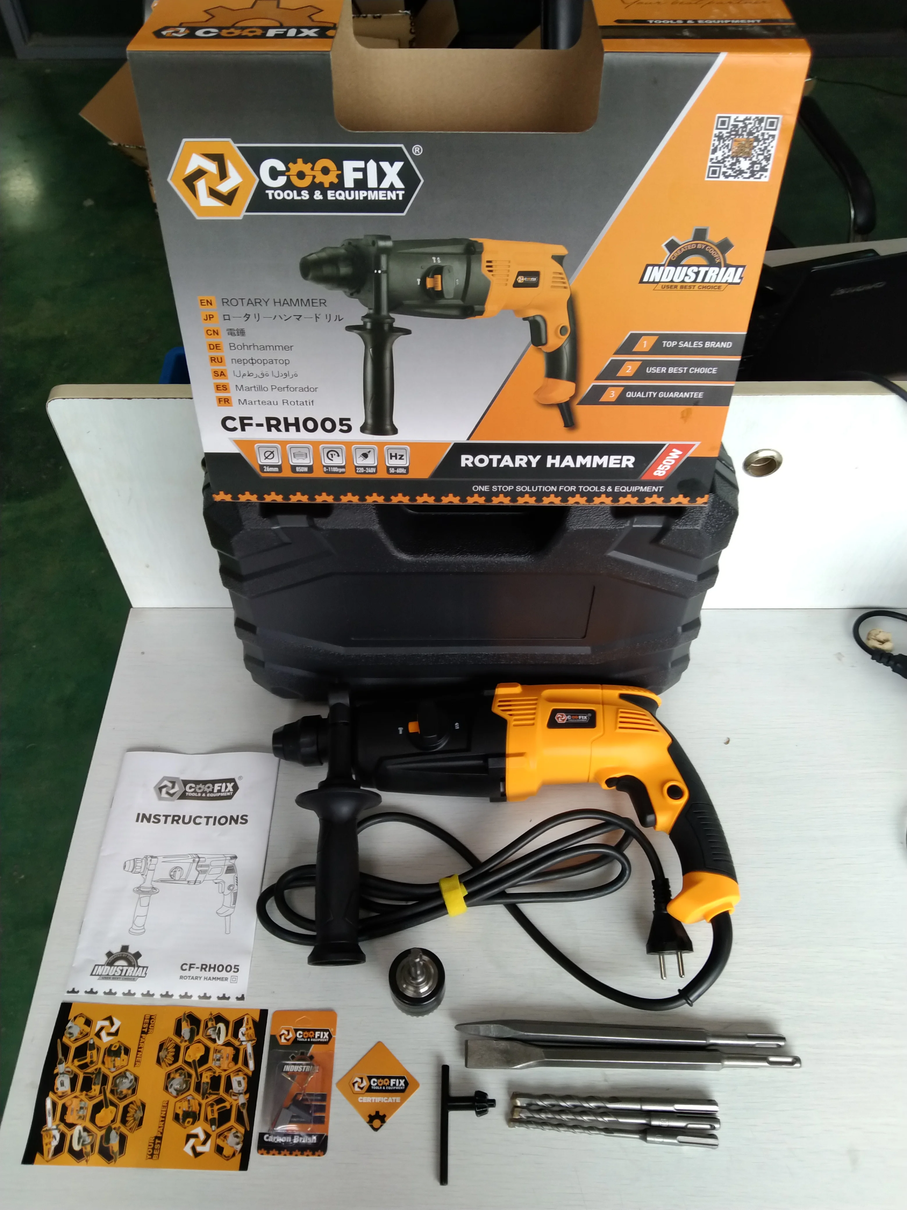 COOFIX power drill with SDS PLUS chuck Rotary hammer and hammer 26mm three function power drills machine