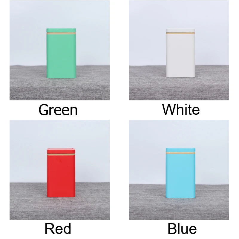 Custom Printed Embossing Small MOQ Square Tinplate Coffee Spice Tea Packaging Gift Tin Metal Can