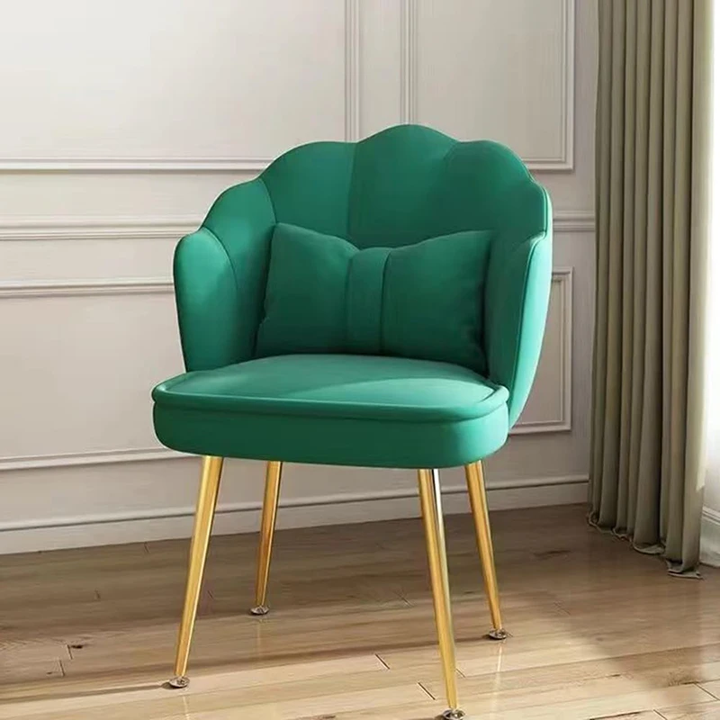 Modern High Quality Sofa Stool Chair Modern Comfort Armchair Gold Fabric Velvet Dining Room Chair For Restaurant