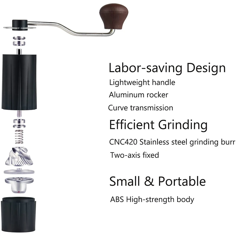 Coarseness adjustable Hand Crank manual coffee grinder