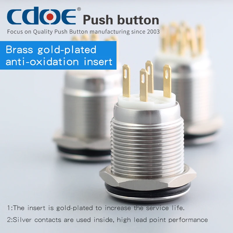 China button manufacturer waterproof anti vandal switch lighted metal pushbutton diameter 19 24v blue