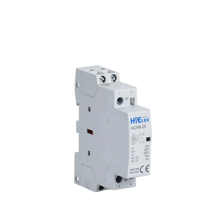Din rail mounting Modular Contactor 12V 24V 110V 2NO with TUV,CB,CE certificates Household Contactor