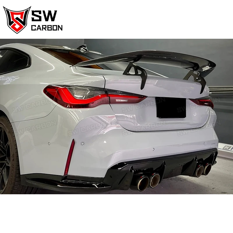 Carbon Fiber A-D Style G82 M4 Swan Neck Wing for BMW M4 G82 G83 Trunk Spoiler Splitter Coupe 2-Door 2020+