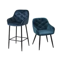 Wholesale velvet Bar Stool chair Furniture for Hotel Restaurant Bar home bar chair