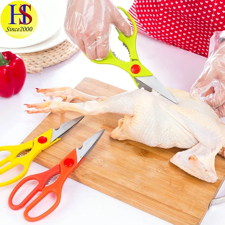 Multifunction Super Sharp Durable Stainless Steel Kitchen Food Pizza Scissors with Opener