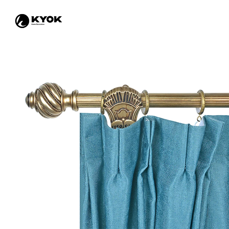 Factory Direct Customized Color Iron Curtain Extensible Pole Curtain Rod Set With Accessories