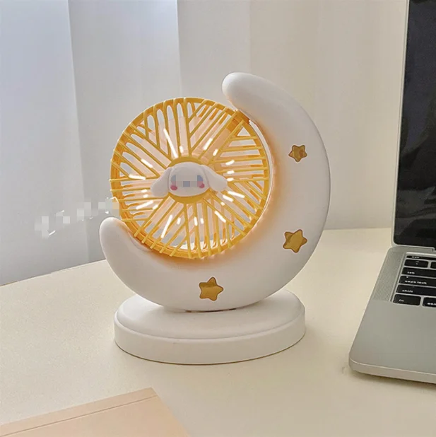 Botu Kawaii Мультфильм Аниме Sanrio моя мелодия Purin собака Настольный регулируемый вентилятор летний лунный Ночной свет USB