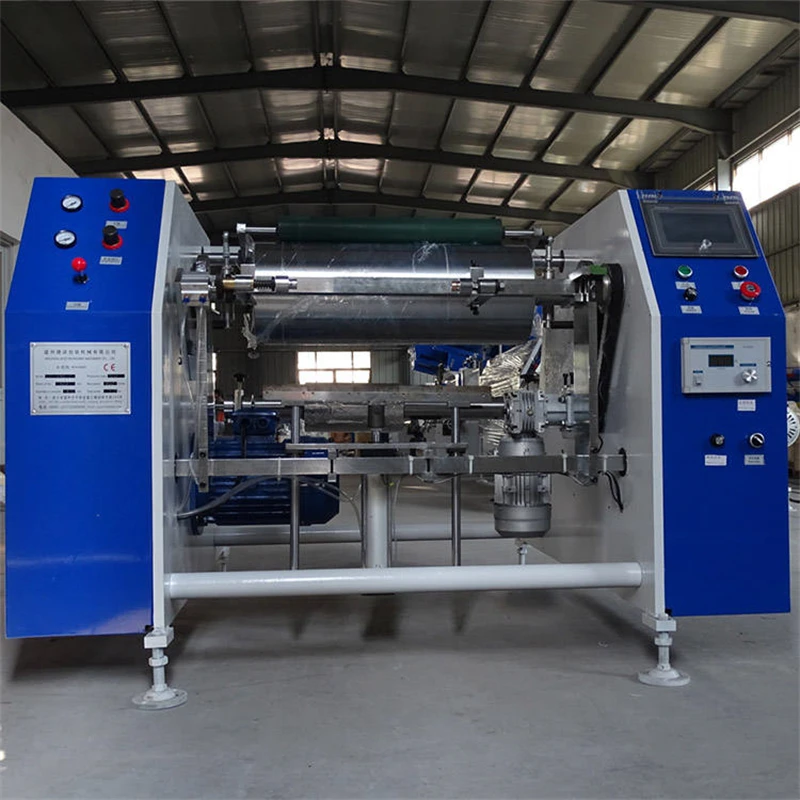 Foil Machine Rewinder Dual Shaft Semi Automatic Aluminum Foil Coil Winding Machine