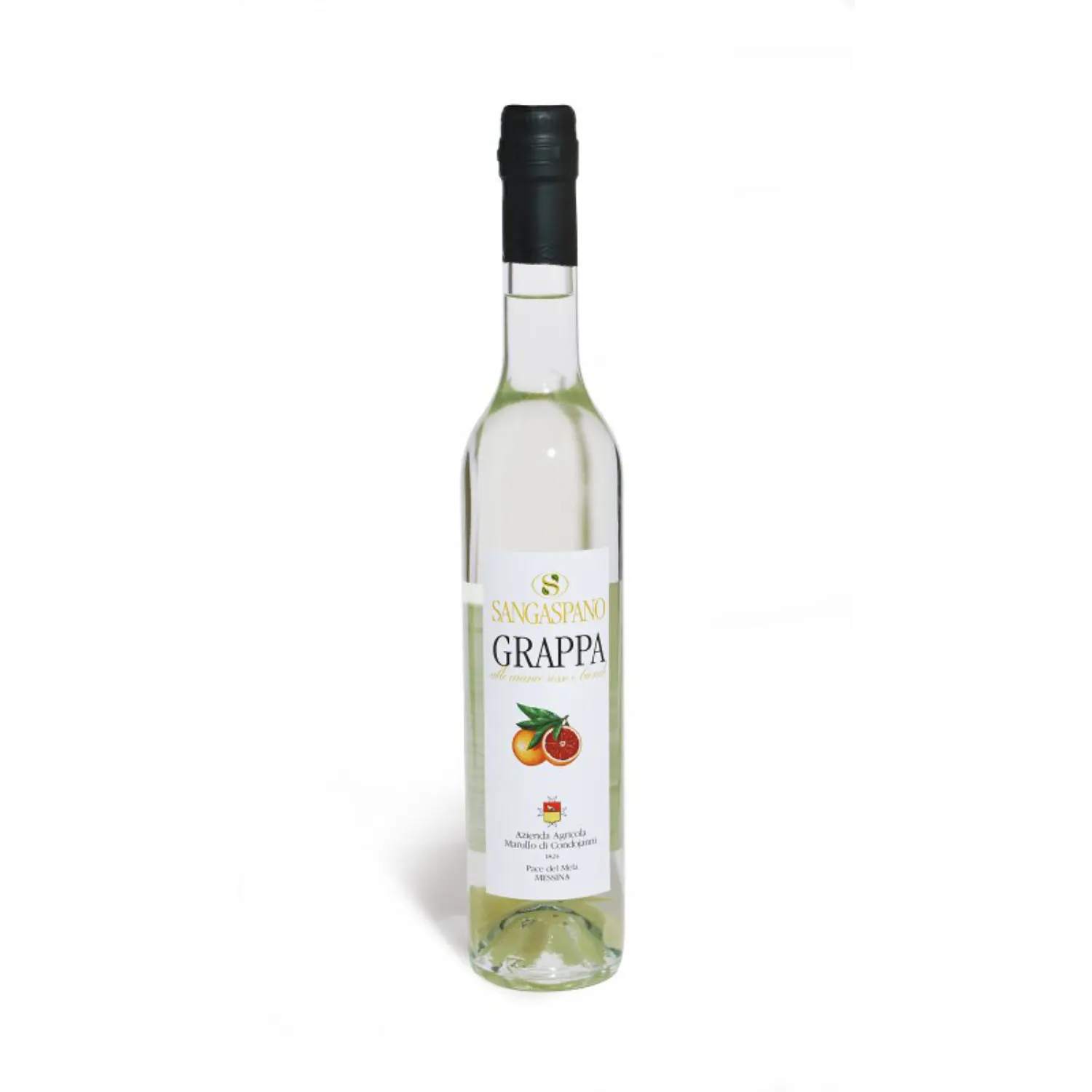 100% Made in Italy - Typical Cytrus Hints Strong Flavour Sicilian Orange Grappa Liqueur in 500 ml Bottle