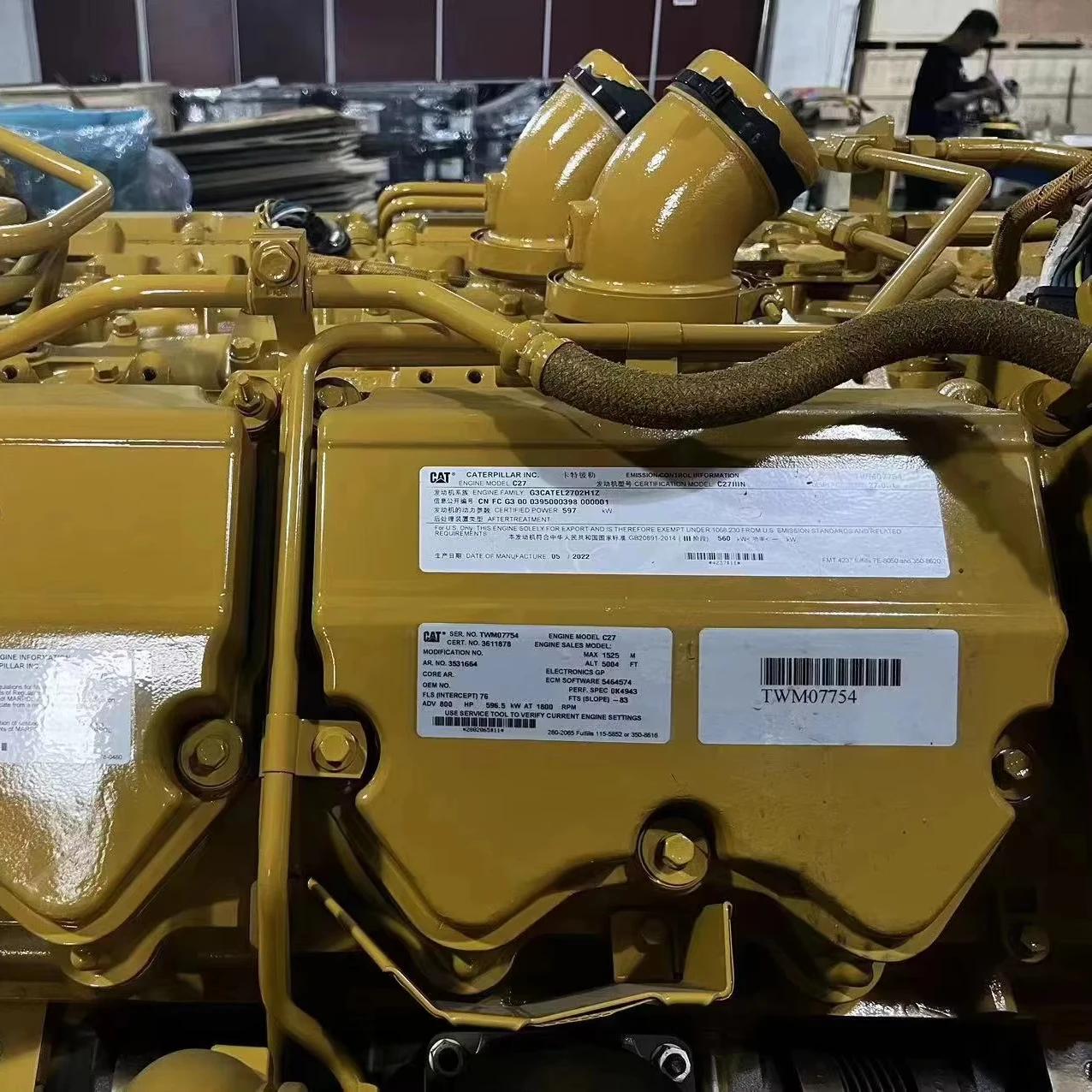 industrial diesel engine assembly CAT C27 engine for for CX35-P800-C27 petroleum power train