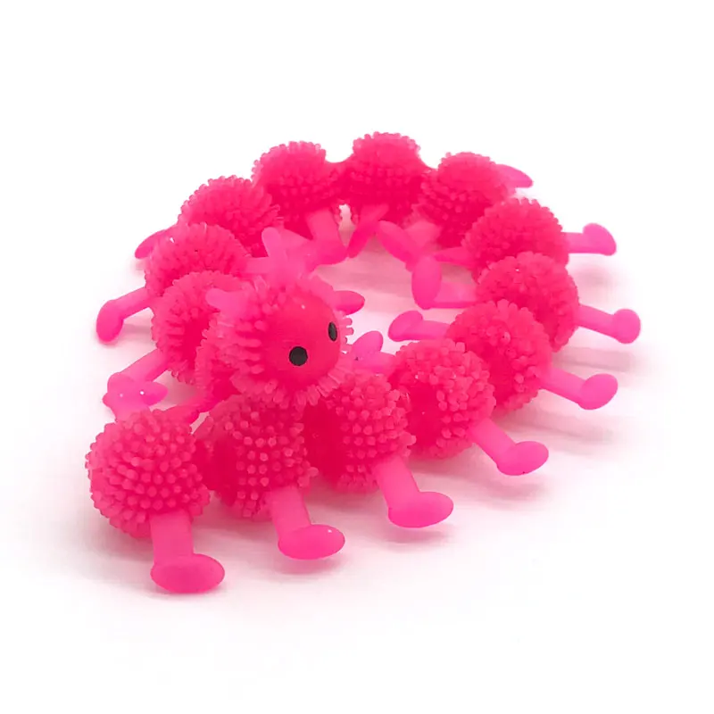 Color  TPR material   Bracelet Stretchy caterpillars String toy   for Children and Adults