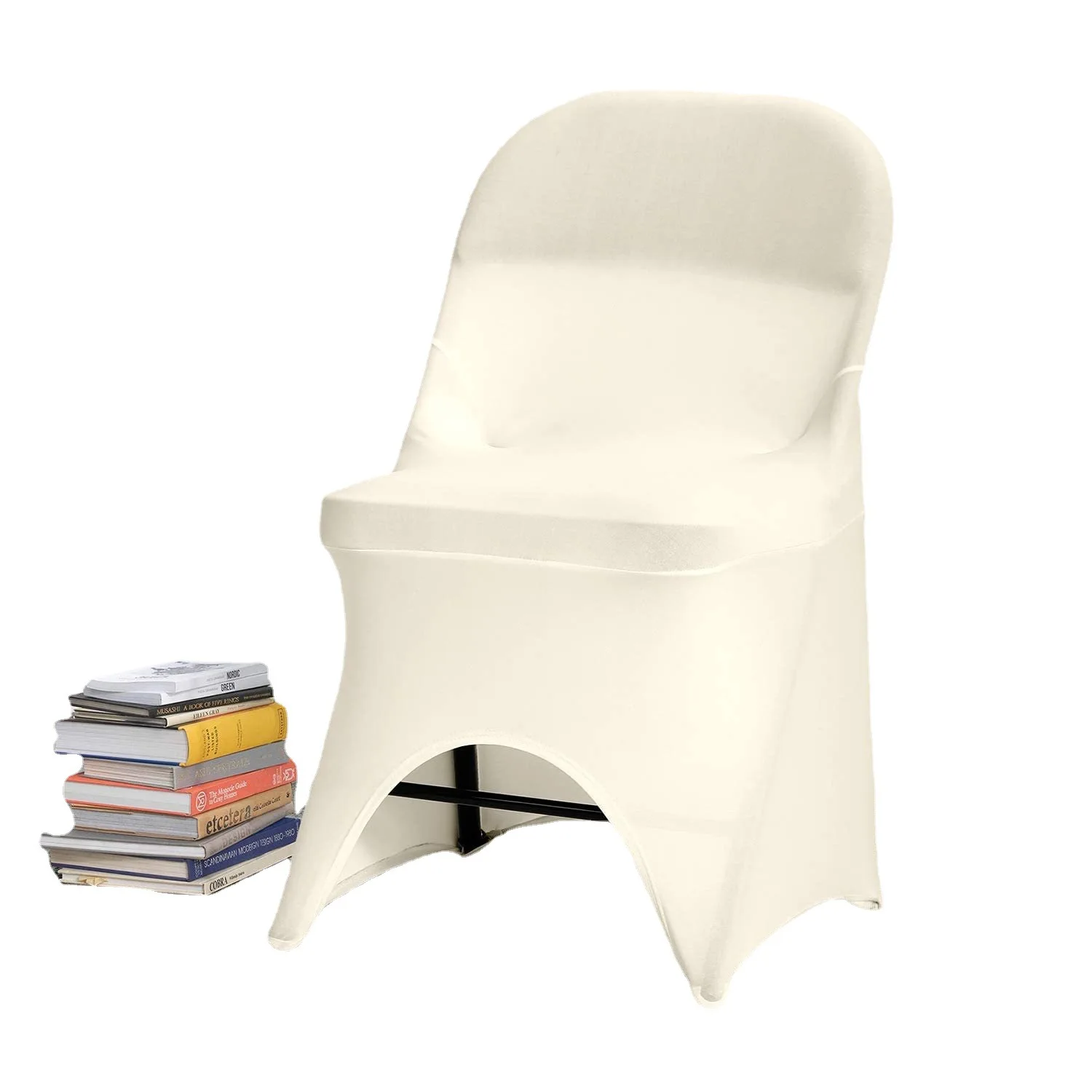 Customize logo Color Strong Stretch Standard Size White Spandex Hotel Party Banquet Wedding Chair Cover