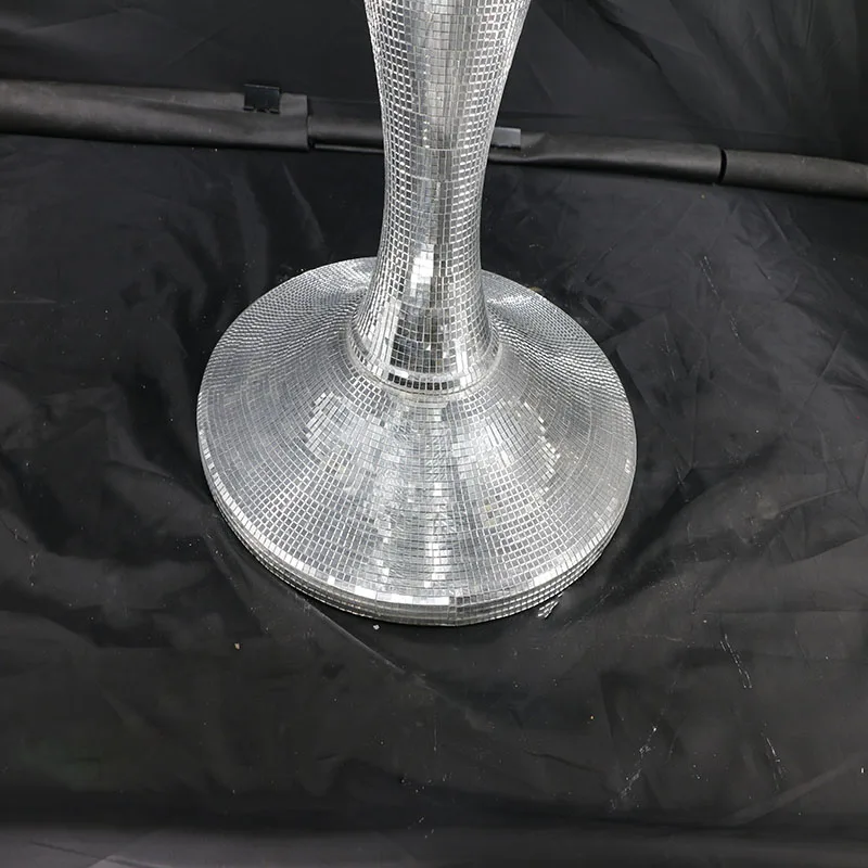 Two Size Glass Fiberglass Furniture Pedestal Plant Stand Round End Table