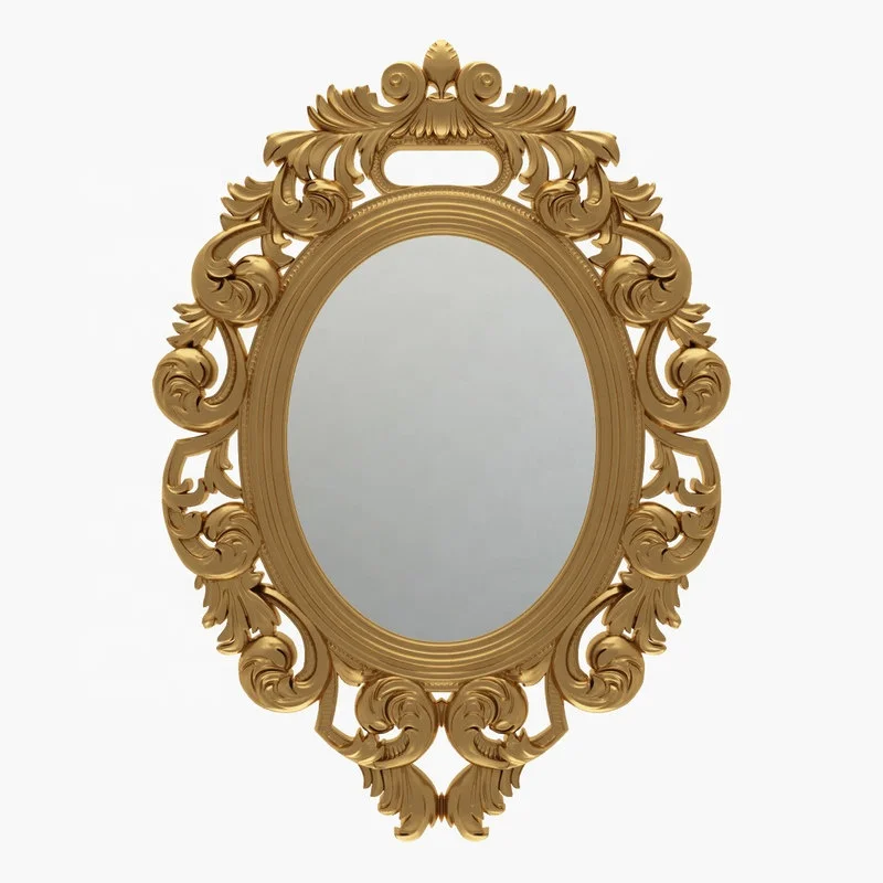 Artificial Distressed Decorative Hanging Sunburst Mirror Resin Frame Wall Mirror Sculpture Pattern Home Decoration Paint