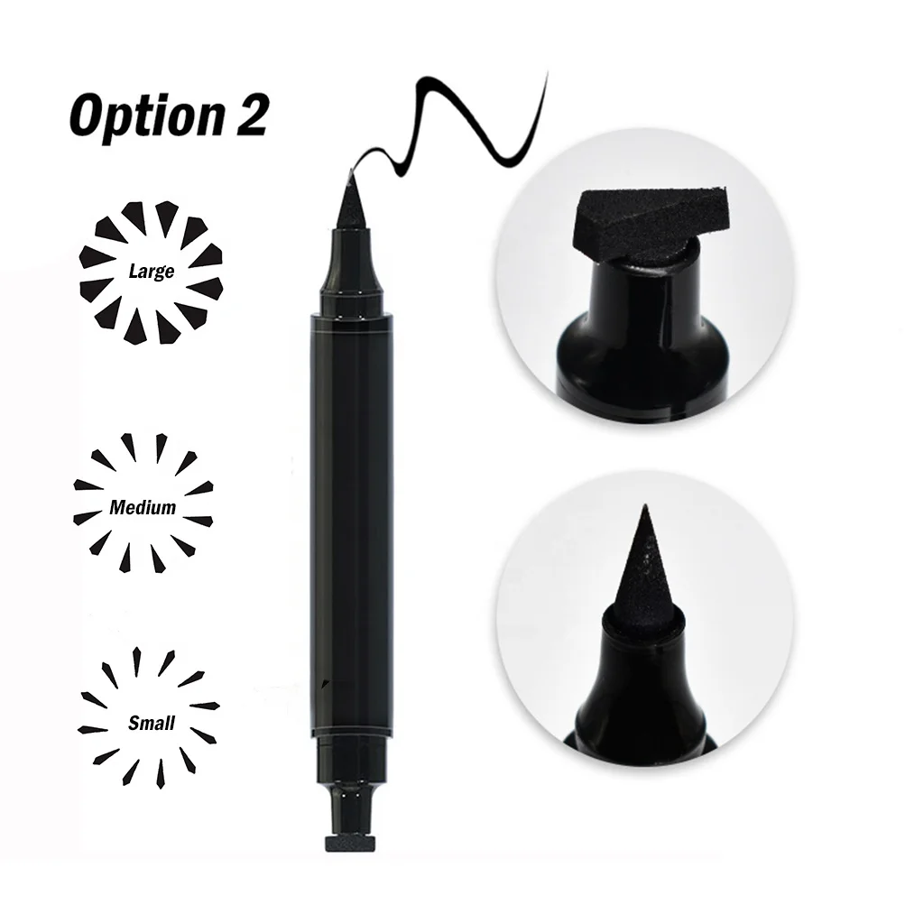 2Pcs Eye Liner Kit 2in1 Beauty Tools Liquid Cats Eye Wing Eyeliner With Eraser Private Label