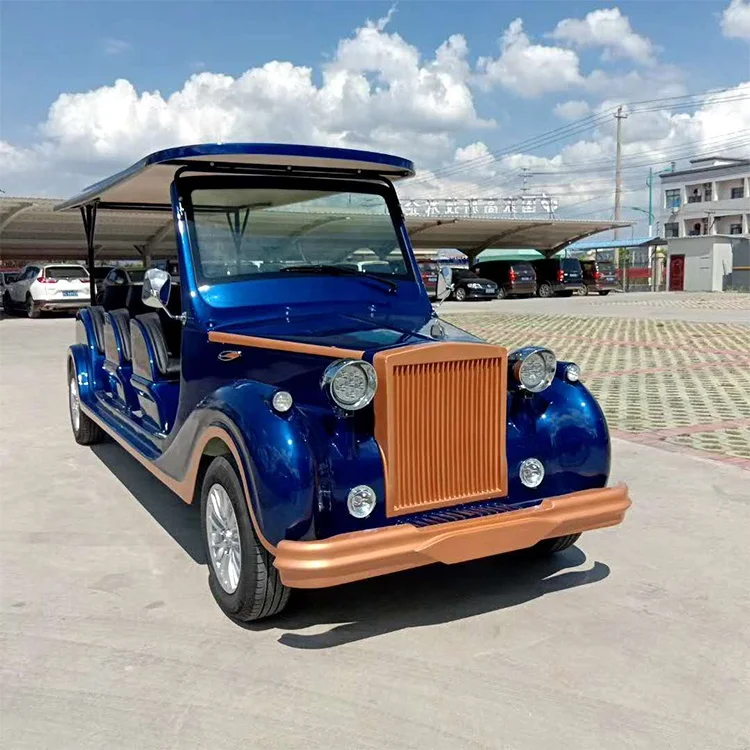 
12-seaters custom sightseeing car electric vintage car spot real estate tour house reception car Luxury Tourist Shuttle Bus 