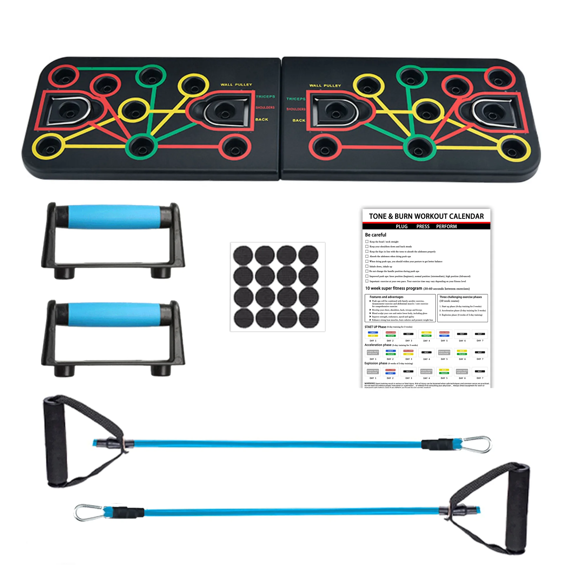 2022 Best Seller Fitness Push Up Board For Home Training Exercise 9 In 1 Push Up Board Gym Fitness Push-Up Board/
