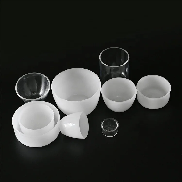 SUCCESS Laboratory Use Milky White Quartz Crucible Fused Silica Quartz For Heating Creuset De Silice