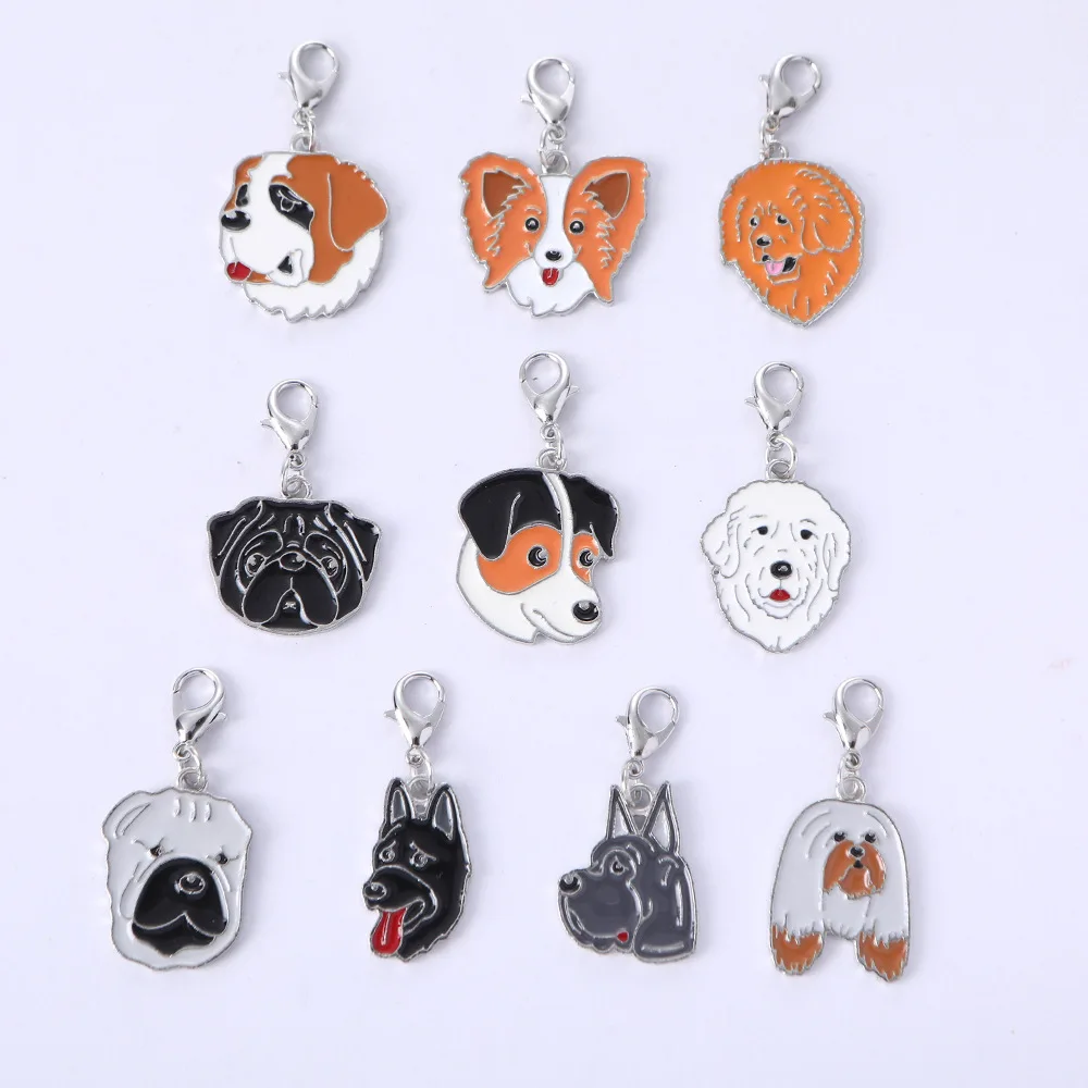 Wholesale Custom 50 Styles In Stock Zinc Alloy Metal Enamel Cute Dog Pendant Charm For Jewelry Making  Accessories