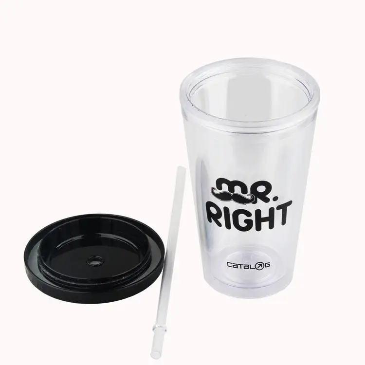 FOCUS Event Party Custom Logo Plastic Cup with Lid and Straw Cheap Promotional Gift Custom PP Cup Wholesale PP Cup