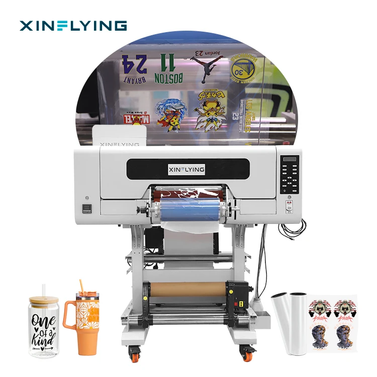 XinFlying Trending UV DTF Printer 30CM Roll to Roll Sticker Printing Machine 3PCS I1600 UV Sticker Printer