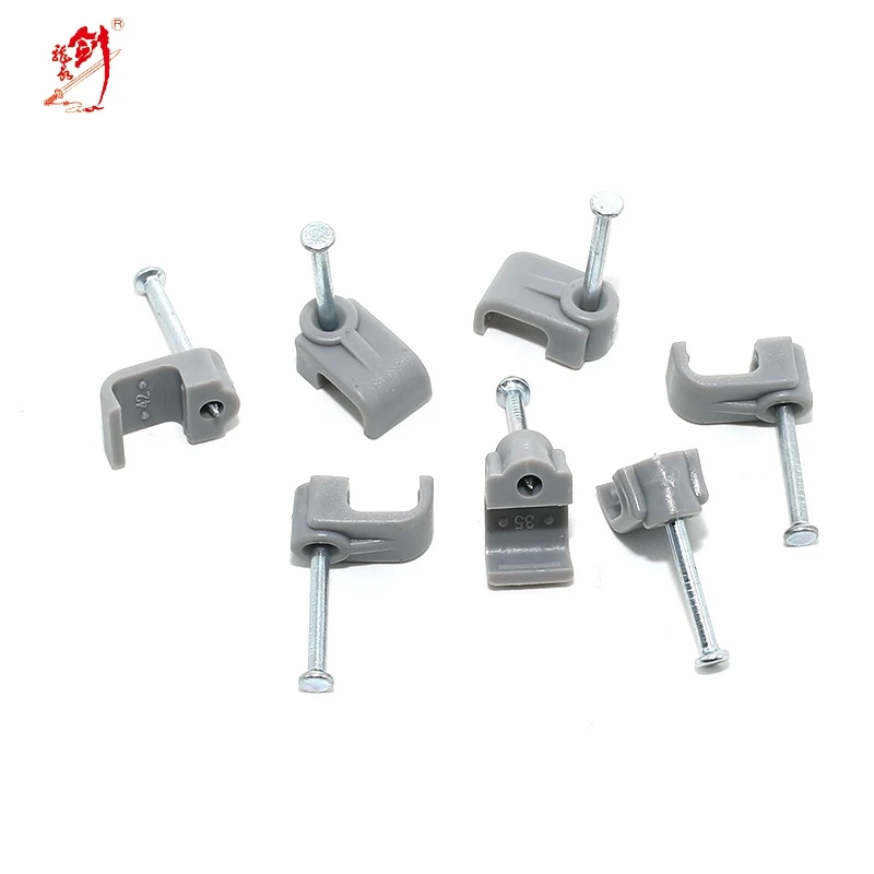 High quality decorative cable clamp high carbon steel galvanized concrete cable clip nail