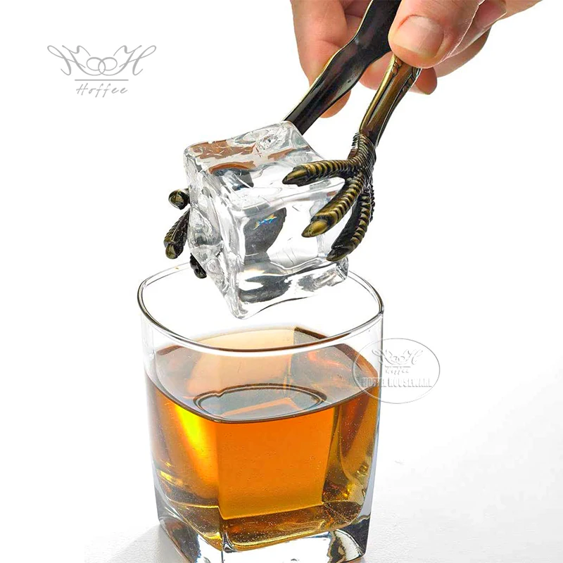 Luxury Zinc Alloy Eagle Claw Ice Tong Bartender Tools Cocktail Ice Cube Tongs Bar Accessories Sugar Serving Tongs