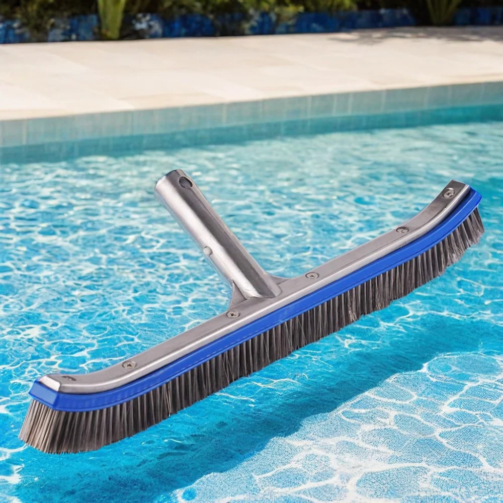 swimming pool cleaning equipment 18-Inch Heavy Duty Stainless Steel Swimming Pool Cleaning Brush