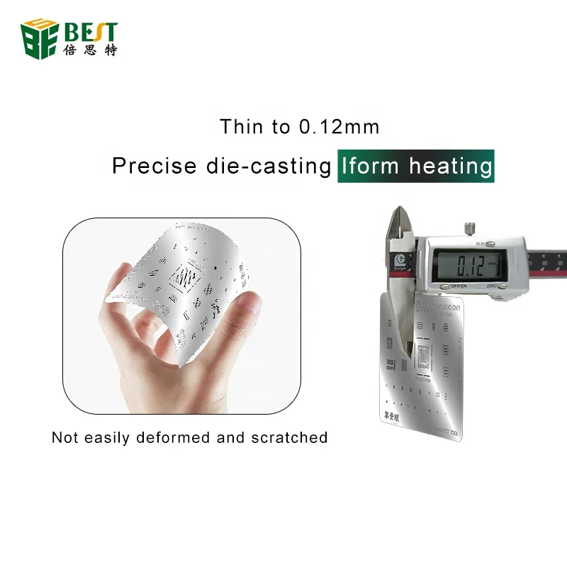 BESTOOL NEW Products 8 in 1 BGA IC Chip High Precision Steel Solder Soldering Reballing Stencil for Oppo Vivo Series Welding