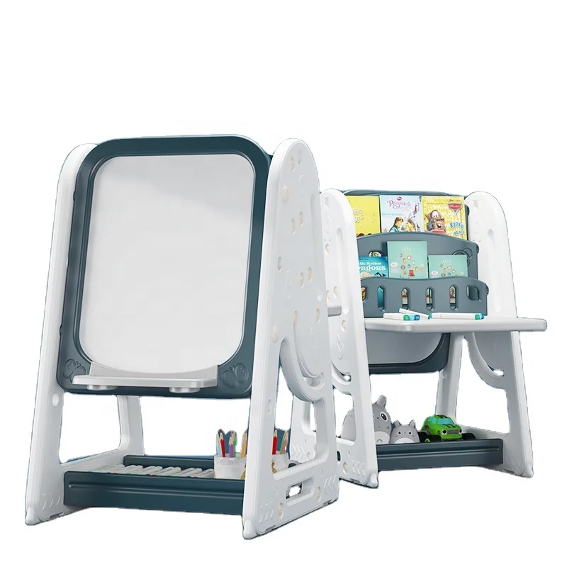 Kids Erasable Drawing Board Reusable Painting Board Plastic Writing Desk Board With Chair
