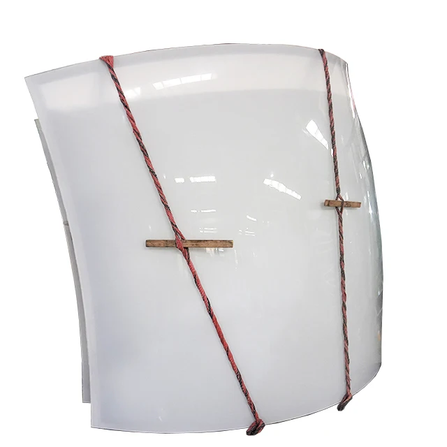 double glass price xterior screen bending toughened wall stained ceramic fritted coloured bent laminated tempered curved glass