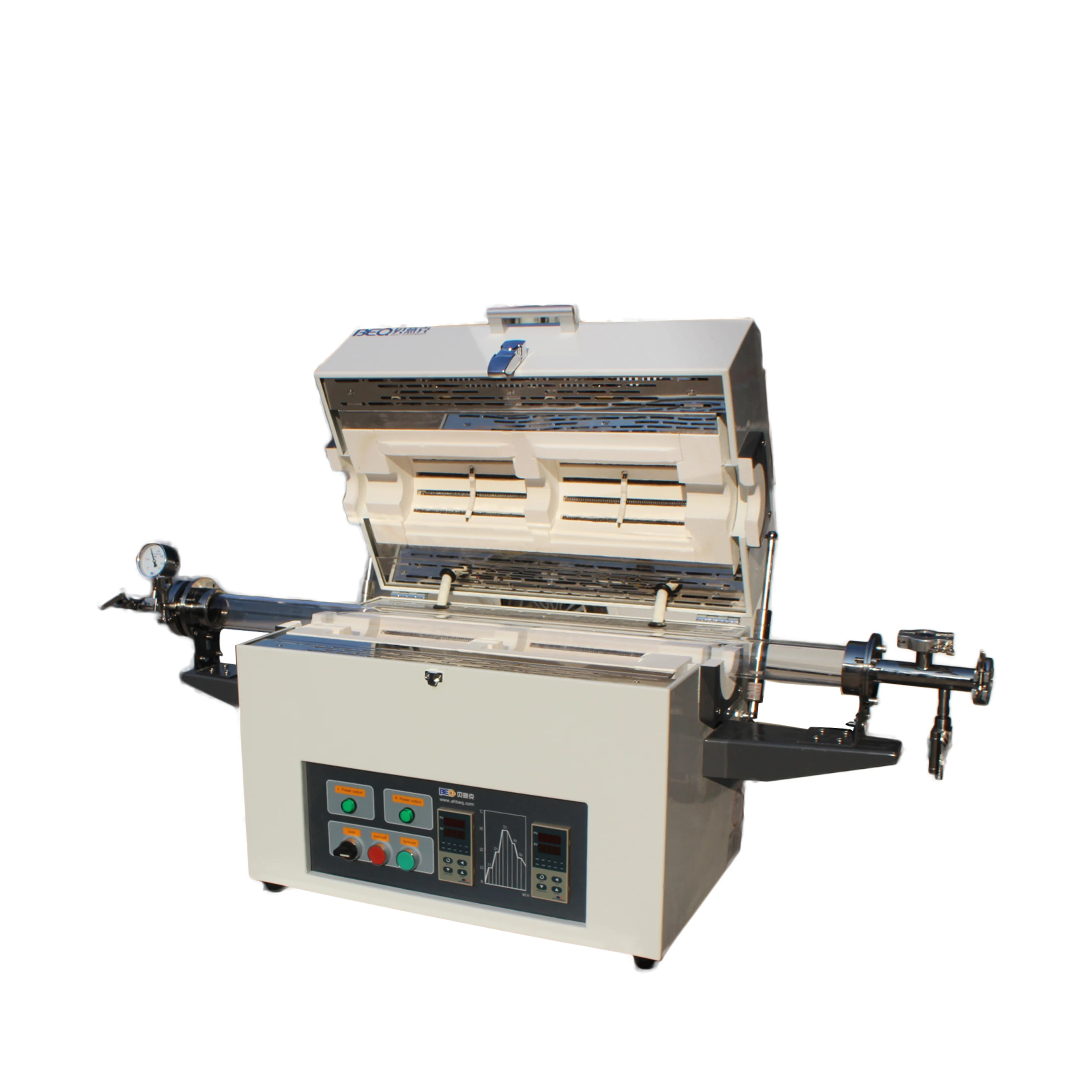 
1200 degree quartz tube heat treatment furnace multi heating zone sintering material tube furnace 