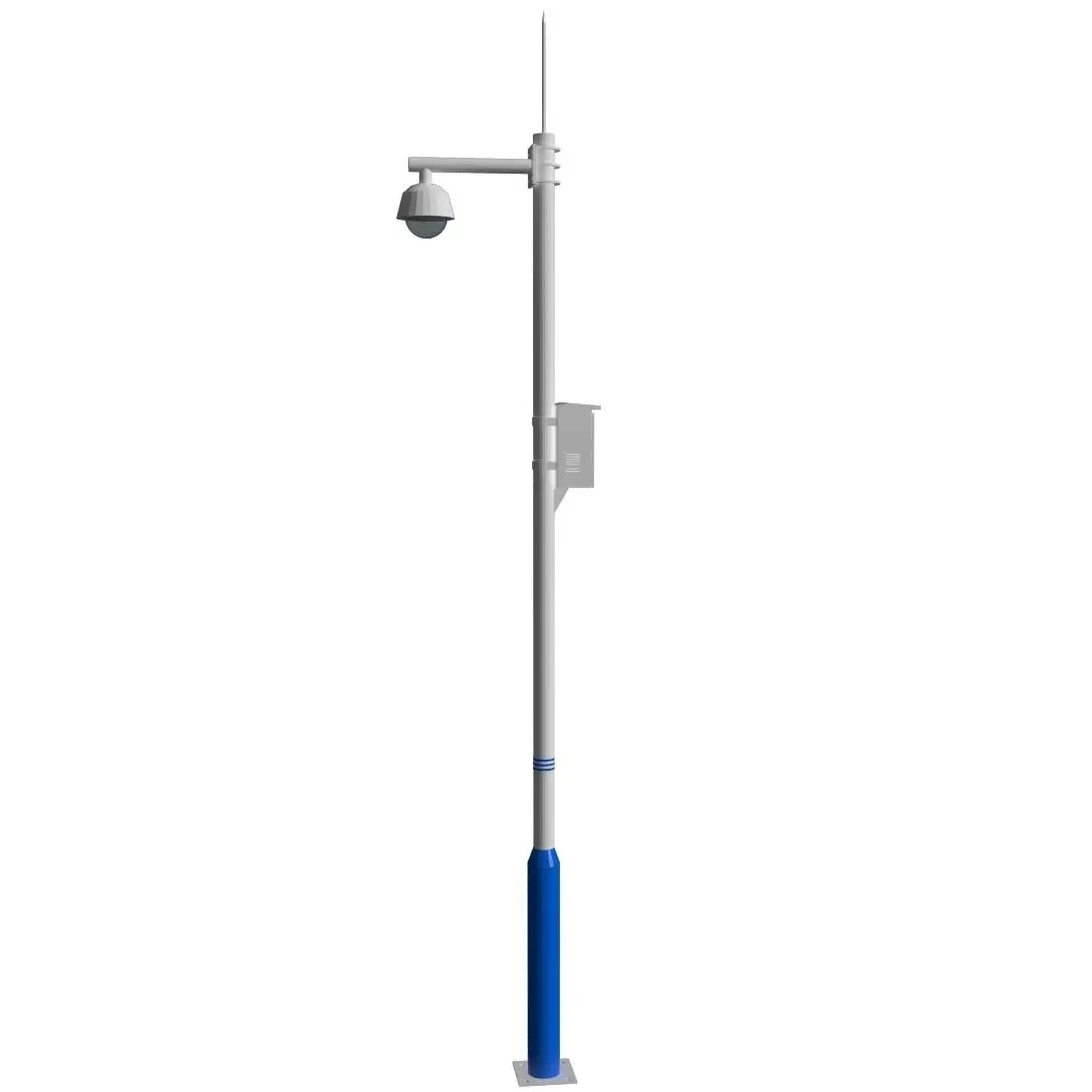 CCTV camera pole is used for remote monitoring and outdoor lighting for highway road park