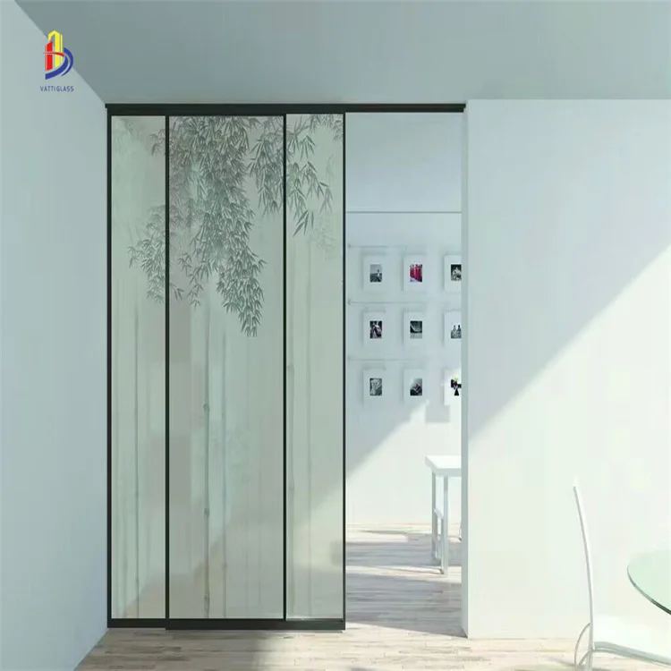 Best-selling high quality Chinese style silk and linen materials with silk painting decorative glass