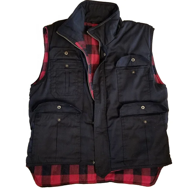 
Padded quilted Flannel liner Ranger working Vest Trucker body warm waistcoat Outdoor Hunting and Fishing Kidney protection vest 