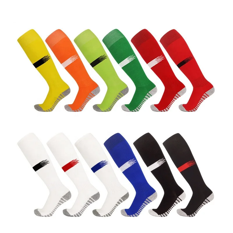 Wholesale high quality long tube custom cheap price anti-slip sport soccer football socks