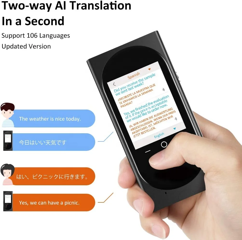 Factory Price Pocket 106 Language Two-Way Voice Translator T10 AI Smart Instant  Real-time Translation Speaker for Business