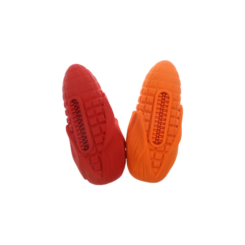 Factory Amazon Natural Rubber Corn Shape Teeth Cleaning Stick Aggressive strong dog chew toys for puppies medium dogs