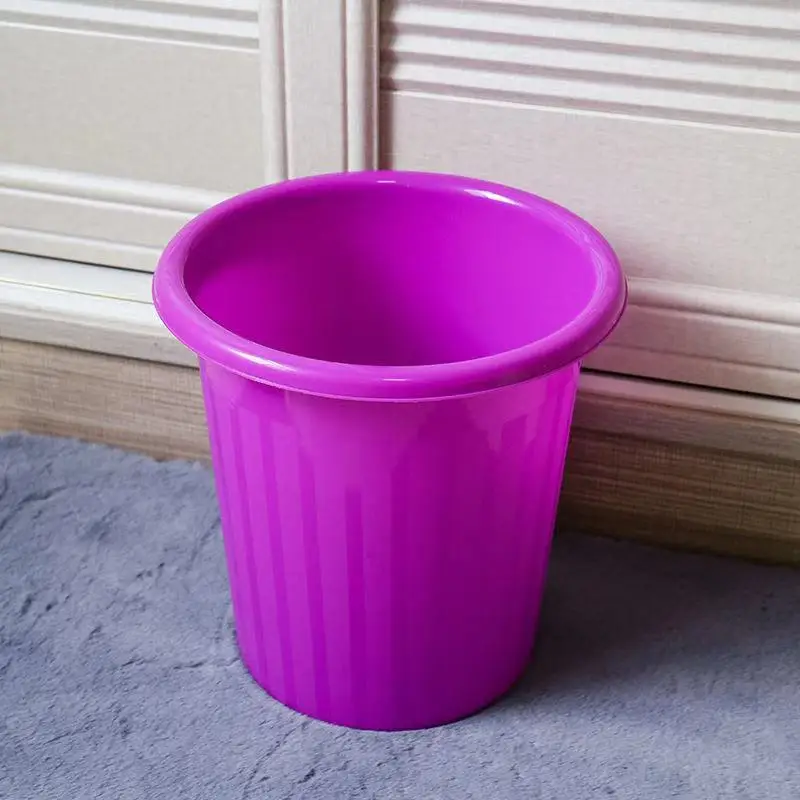 Trash Can Wholesale Kitchen Living Room Dormitory Office Toilet Uncovered Simple Plastic Trash Can