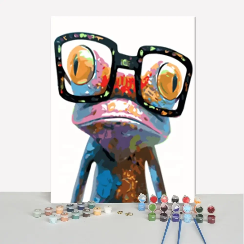 DIY Hot Design Colorful Animal Oil Paint Number Painting DIY Art Kits