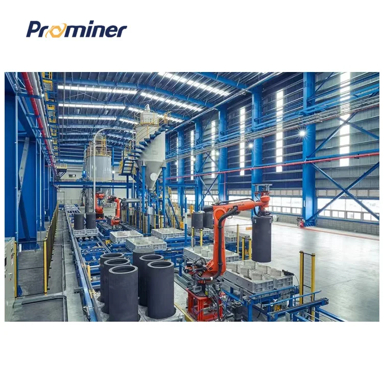 Anode Material Plant in China Made From Petroleum Coke to Graphitization Workshop