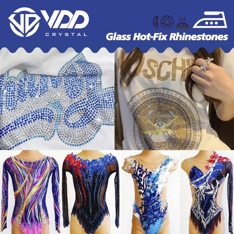 VDD 082 Neon Yellow ACME Top Quality Hot-Fix Glass Rhinestones Crystal Flatback Strass Stones For Garment Decoration