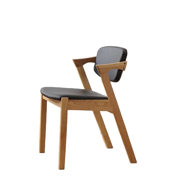 Cafe Restaurant Kitchen PU Fuax Leather Dining Side Back Desk Chair Mid-Century Modern Comfortable Upolstered Cushion Seat chair