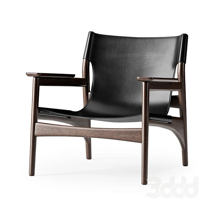 designer chair Danish casual single chair Simple modern small flat solid wood canvas chair