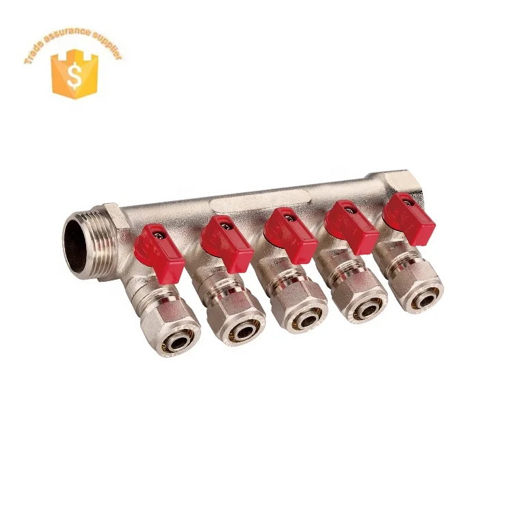 high quality 2 way valve brass hose manifold made in China