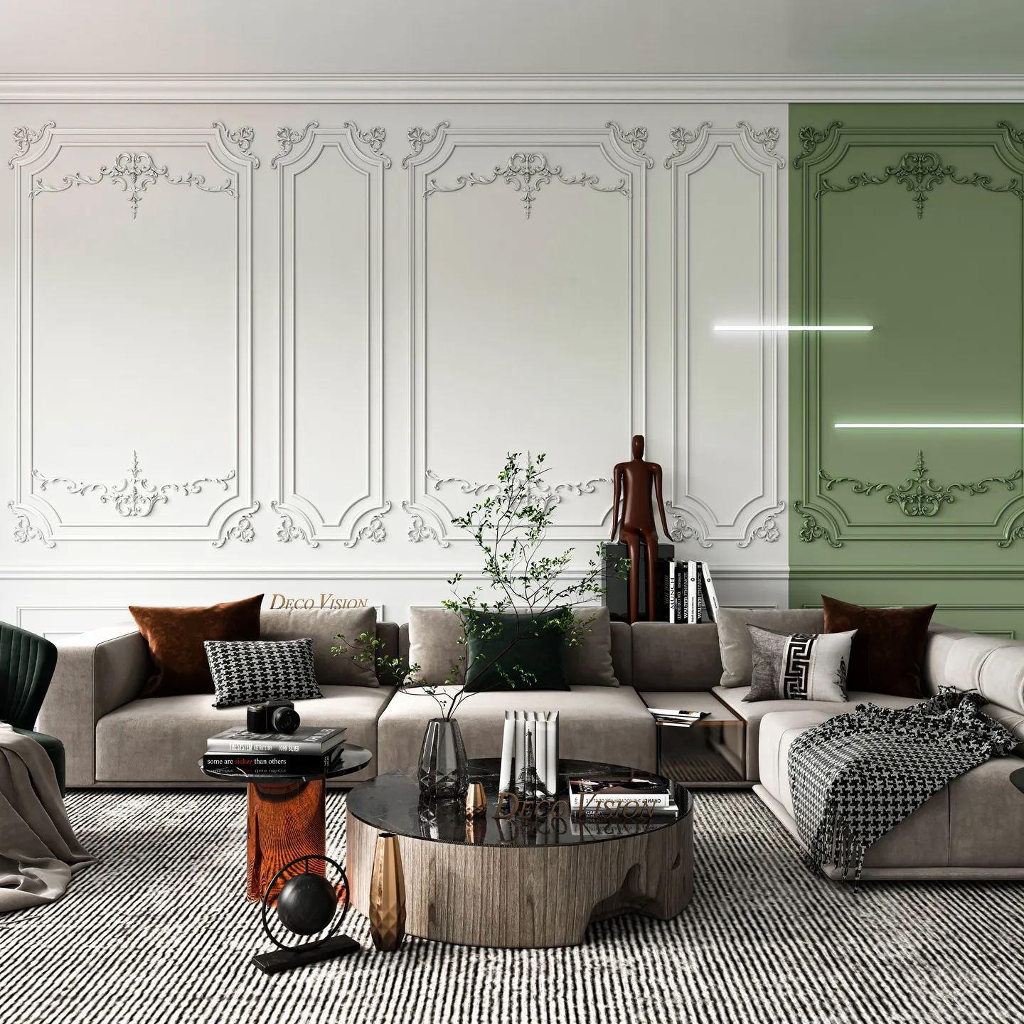 China hot sell polyurethane chair rail moulding for wall decor